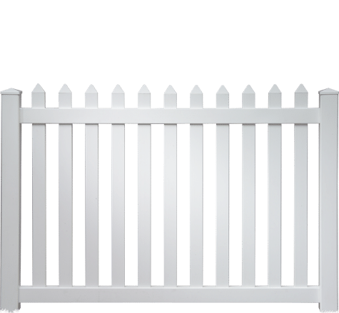 Vinyl Open Picket Fence Installation south Florida